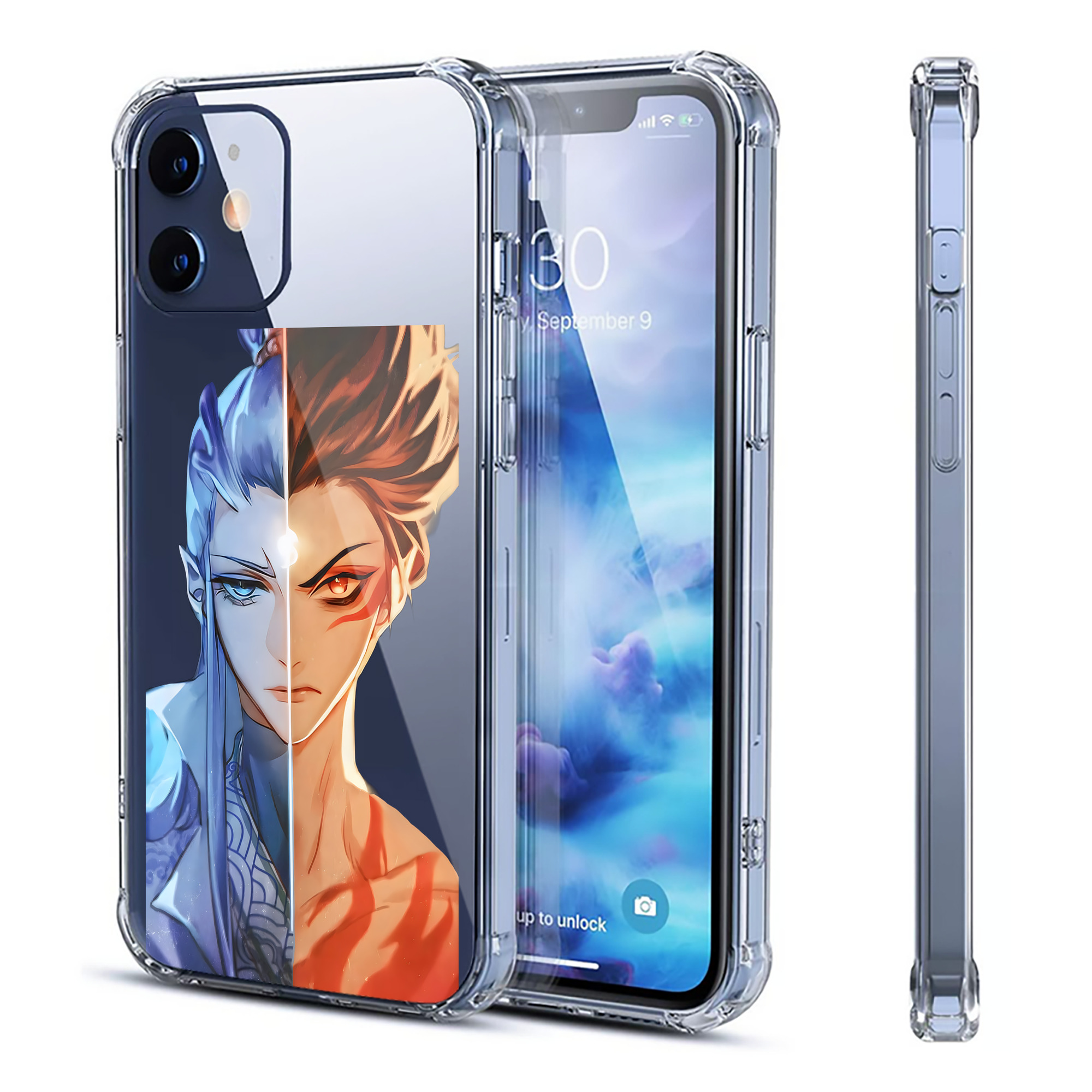 （画像用） Ne Zha 2 ナタ 魔童の大暴れ 【iPhone 12シリーズ対応】透明スマホケース（クリアソフトケース）